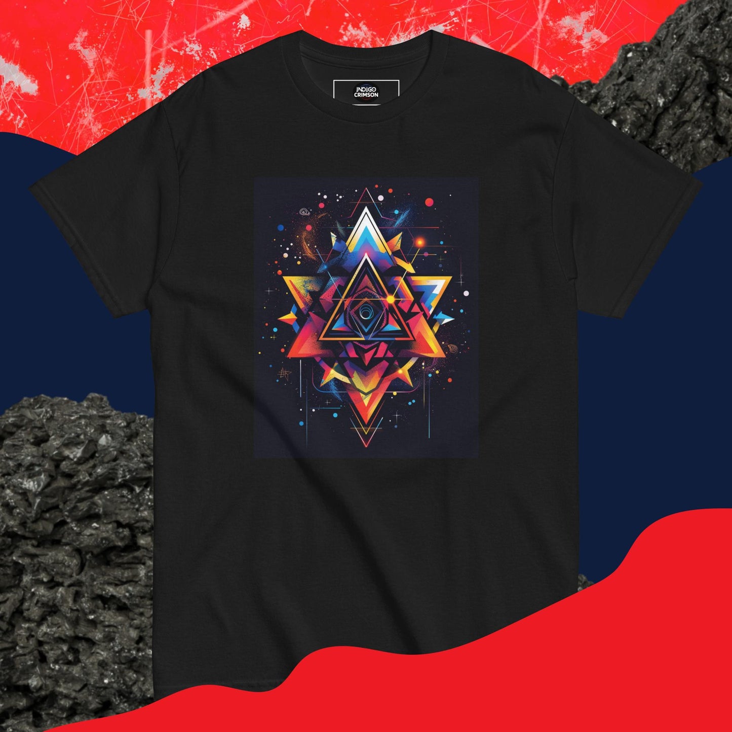 IndigoCrimson Fractal Tee