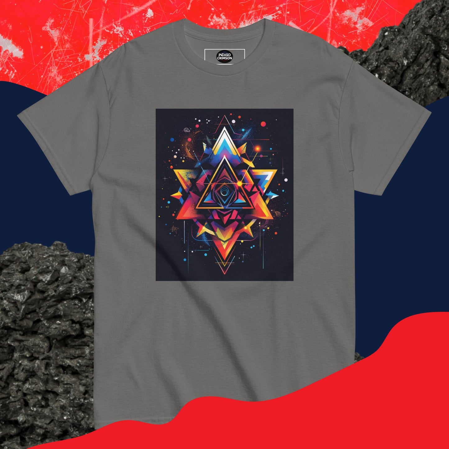 IndigoCrimson Fractal Tee