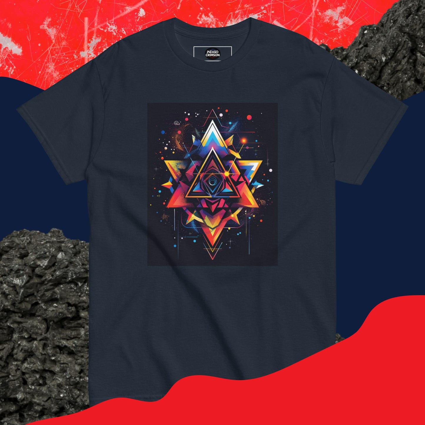 IndigoCrimson Fractal Tee