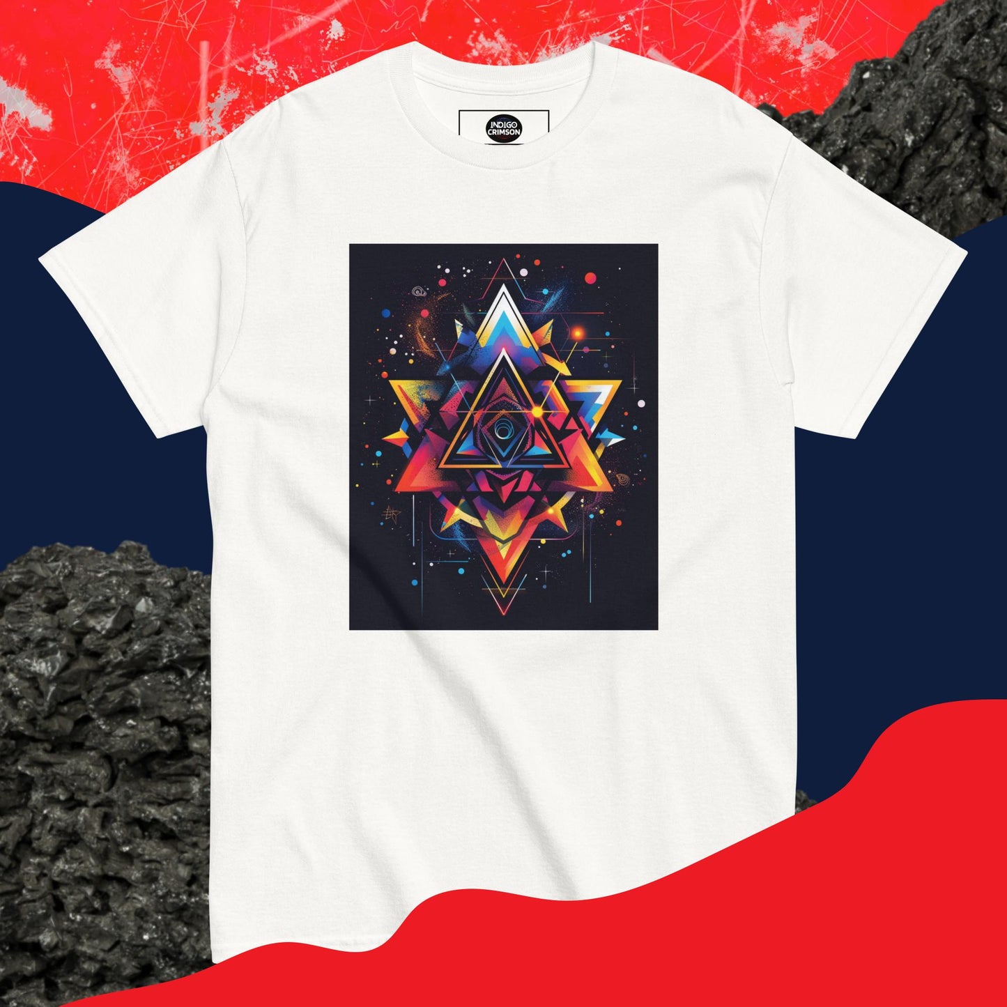 IndigoCrimson Fractal Tee