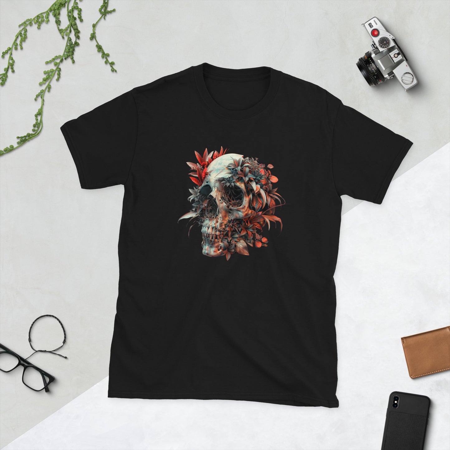 IndigoCrimson RedGlow Skull Tee