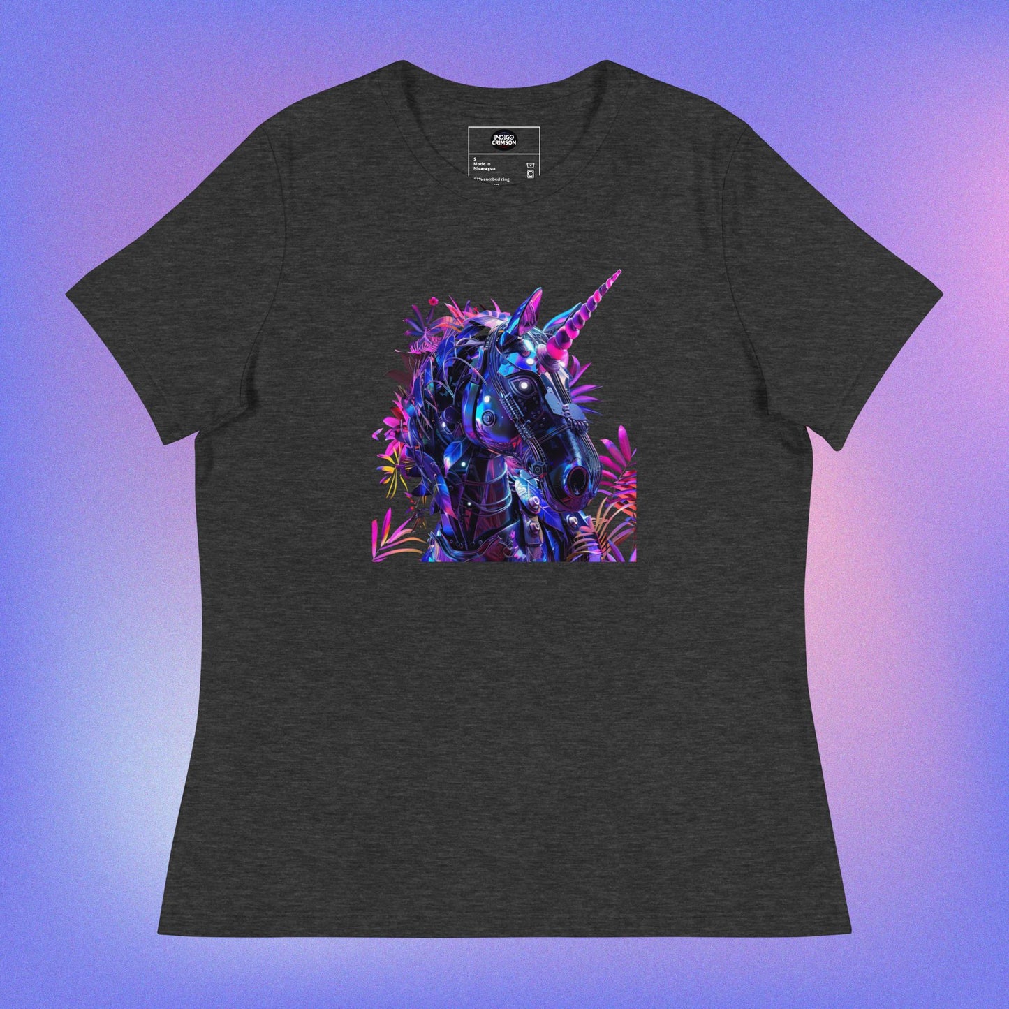 IndigoCrimson Women's Cyber Unicorn Tee